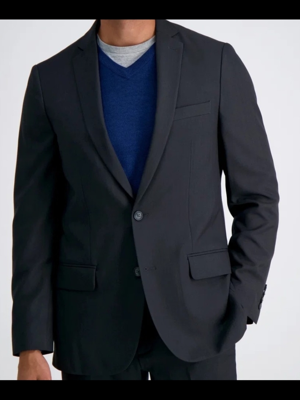 Haggar Black Two-Button Men's Blazer